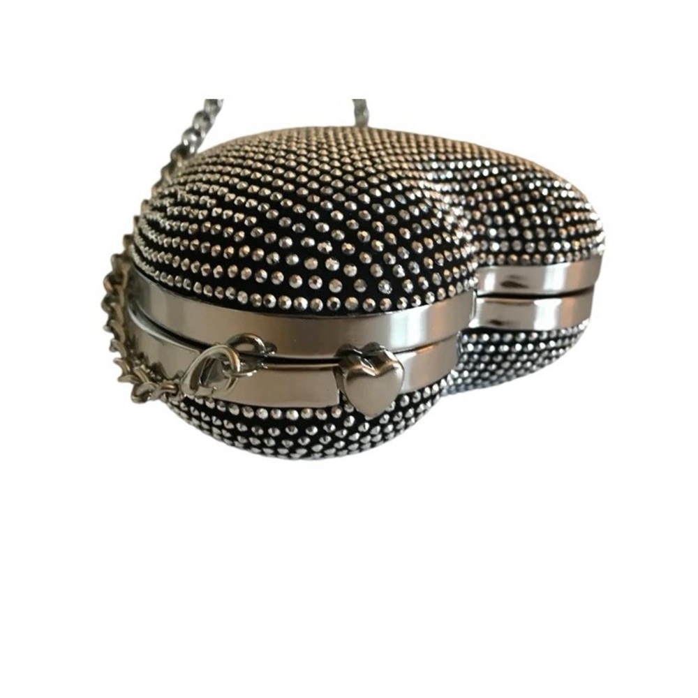 Badgley Mischka Heart Shape Rhinestone Clutch View 2